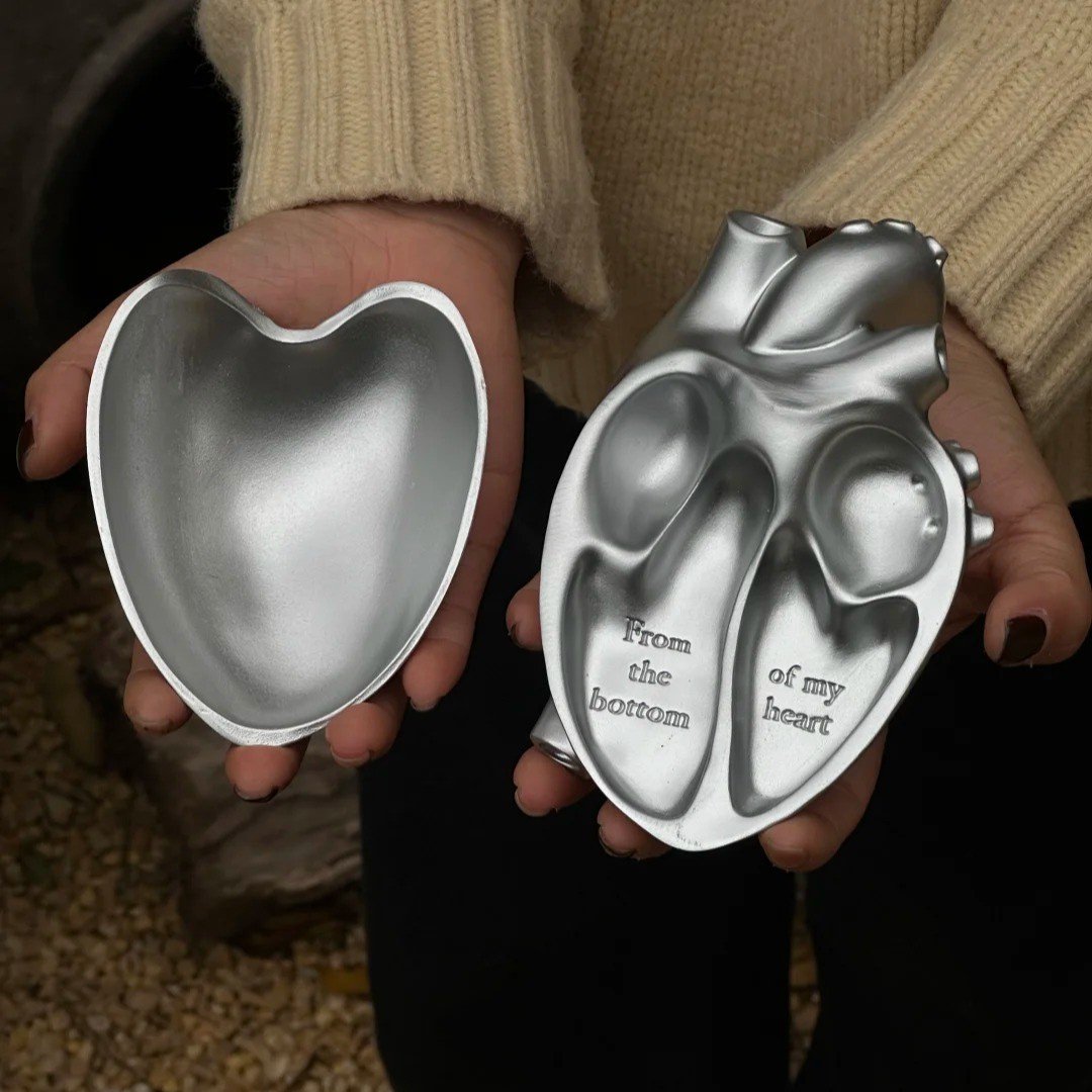 Silver-Finish Anatomical Heart Keepsake Box - Image 5