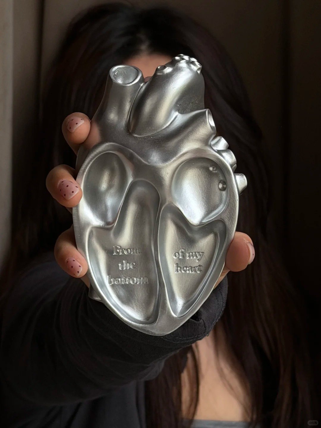 Silver-Finish Anatomical Heart Keepsake Box - Image 3